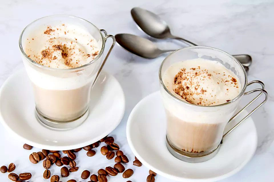 Two cappuccinos